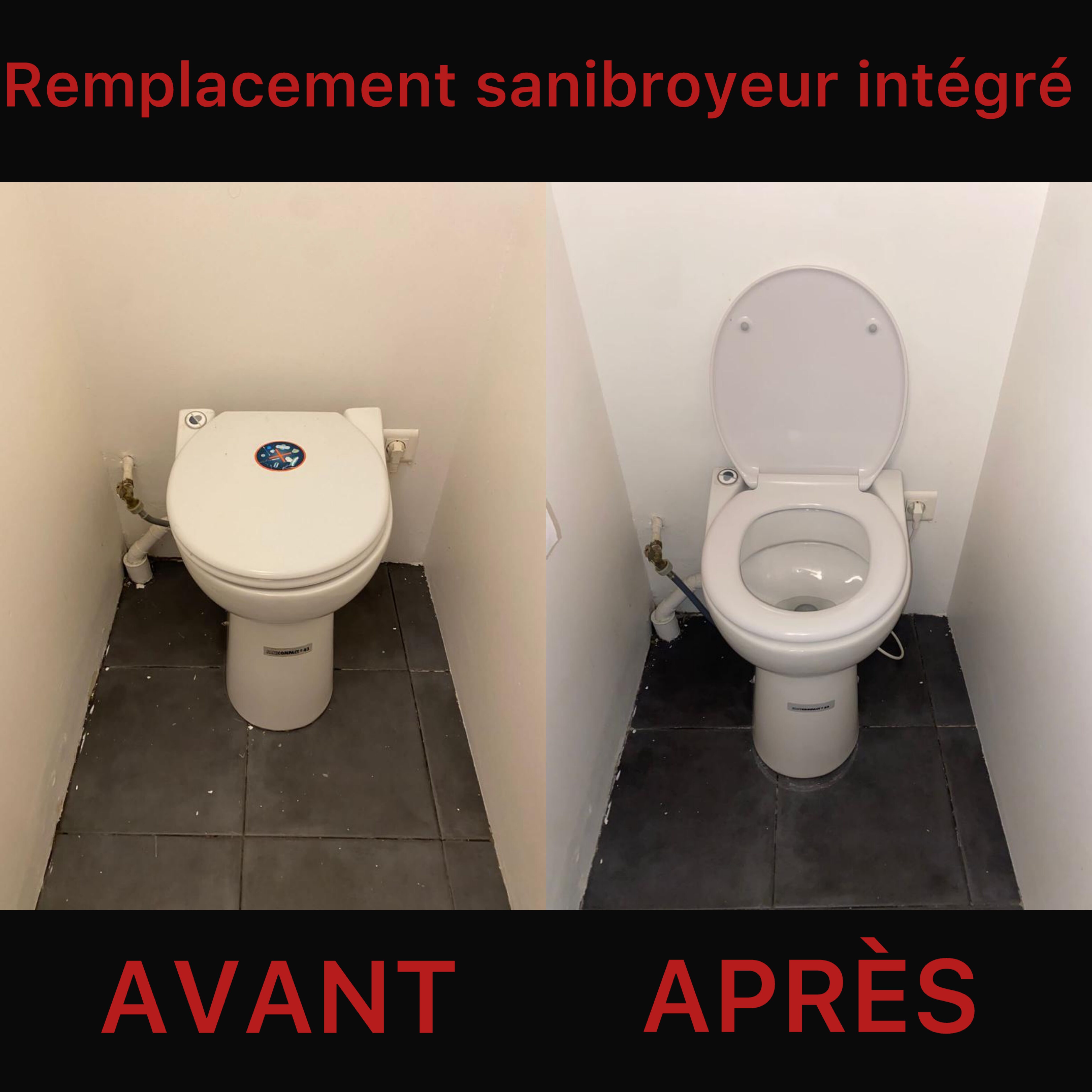 Remplacement moteur sanibroyeur par technicien